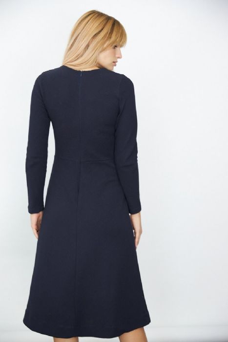 שמלת אלכסונים כחולה