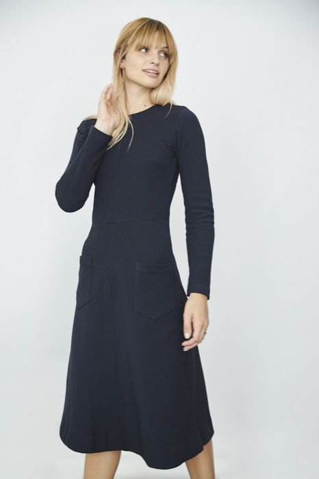 שמלת אלכסונים כחולה