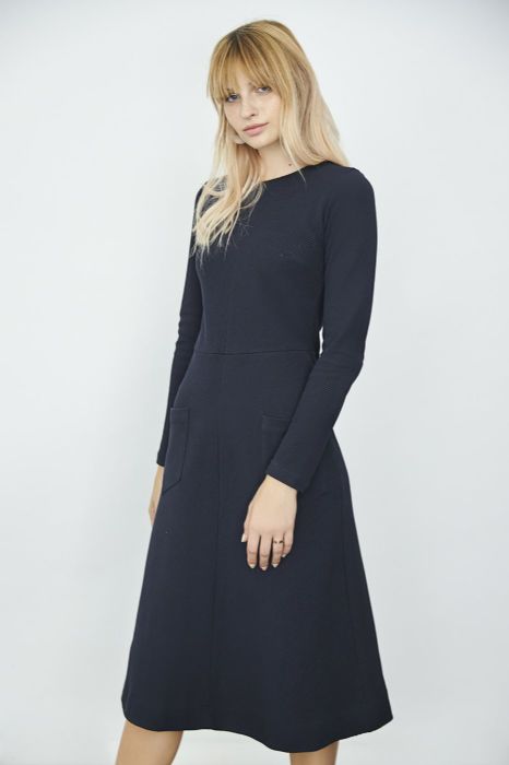 שמלת אלכסונים כחולה