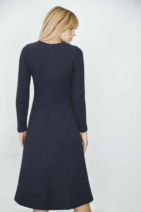 שמלת אלכסונים כחולה